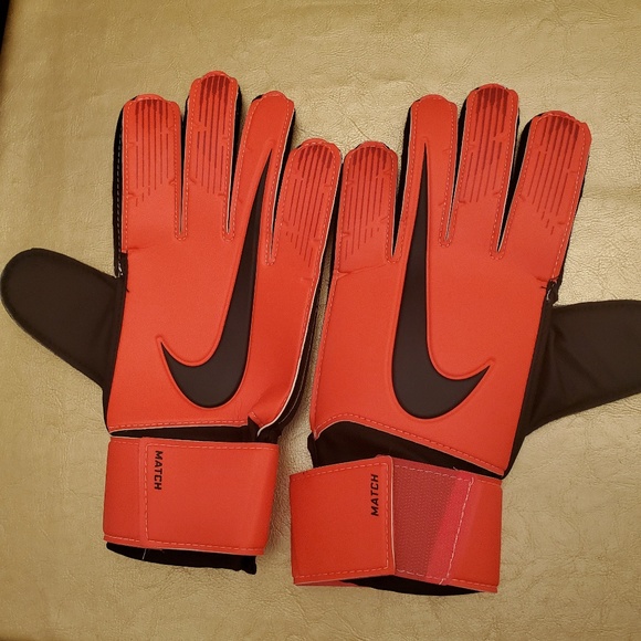 Nike GK Match Soccer Goal Keeper Gloves Red Black